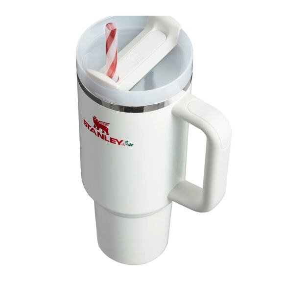 NEW Stanley The Quencher H2.0 Flowstate™ Tumbler | 40 OZ Mistletoe Twist White - Picture 4 of 8